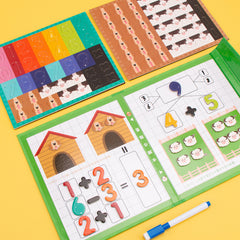 Kids' Math Learning 2-in-1 Magnetic Puzzle Book