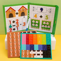 Kids' Math Learning 2-in-1 Magnetic Puzzle Book